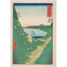 Japanese Print "Shiojiri Pass in Shinano Province (Shinano Shiojiri tōge)" by Utagawa Hiroshige, 歌川広重 (Utagawa Hiroshige I 歌川 広重)