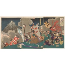 Estampe japonaise "The death of Yamamoto Kansuke at the Battle of Kawanakajima" par Tsukioka Yoshitoshi, 月岡芳年 (Tsukioka Yoshitoshi 月岡 芳年)