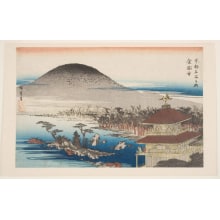 Japanischer Druck "The Golden Pavilion" von Utagawa Hiroshige, 歌川広重 (Utagawa Hiroshige I 歌川 広重)