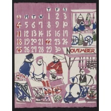 Estampe japonaise "November, 1973 – Morning Fish Market" par Takeshi Nishijima