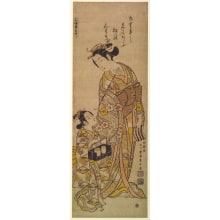 Japanischer Druck "Beauties of the Three Capitals: Kyōto (Center)" von Ishikawa Toyonobu, 石川豊信 (Ishikawa Toyonobu 石川 豊信)