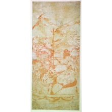 Japanese Print "Seven Gods of Good Fortune On Board The Treasure Ship" by Torii Kiyonaga, 鳥居清長 (Torii Kiyonaga)