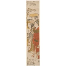 Japanischer Druck "Cherry-Blossoms Viewing" von Katsukawa Shuncho, 勝川春潮 (Katsukawa Shunchō 勝川 春潮)