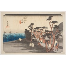 Utagawa Hiroshige, 歌川広重 (Utagawa Hiroshige I 歌川 広重)による浮世絵「Oiso: Tiger Rain」