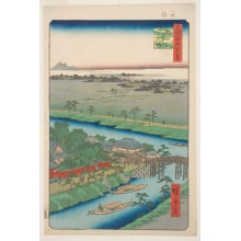 Japanischer Druck "Yanagishima" von Utagawa Hiroshige, 歌川広重 (Utagawa Hiroshige I 歌川 広重)