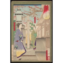 Tsukioka Yoshitoshi, 月岡芳年 (Tsukioka Yoshitoshi 月岡 芳年)による浮世絵「The Jusenrō restaurant at Asahiro」