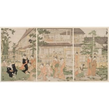 Torii Kiyonaga, 鳥居清長 (Torii Kiyonaga)による浮世絵「At Ichimonji-Ya」