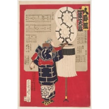 Estampe japonaise "A Fireman from the Eighth Brigade (Hachiban gumi) of the First Great District (Daiichi daiku)" par Tsukioka Yoshitoshi, 月岡芳年 (Tsukioka Yoshitoshi 月岡 芳年)