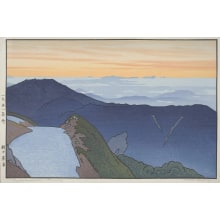 Japanischer Druck "Tsubakurodake, Morning" von Yoshida Toshi, 吉田遠志 (Yoshida, Toshi)