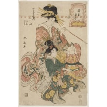Japanese Print "The Oiran Chozan of Choji-Ya" by Katsukawa Shunsen, 勝川春扇 (Katsukawa Shunsen 勝川 春扇)