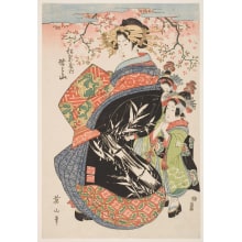 Japanese Print "The Courtesan Yoyoyama of the Matsubaya (Matsubaya uchi Yoyoyama)" by Kikugawa Eizan, 菊川英山 (Kikukawa Eizan 菊川 英山)
