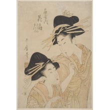Estampe japonaise "Hanaomi Of Omi-Ya" par Kitagawa Utamaro, 喜多川歌麿 (Kitagawa Utamaro I 喜多川 歌麿)