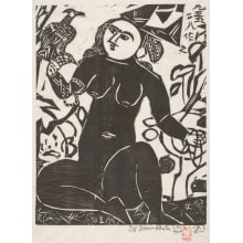 Munakata Shiko, 棟方志功 (Munakata Shiko)による浮世絵「Hawk Woman」