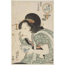 Estampe japonaise "The Sociable Type" par Utagawa Kunisada, 歌川国貞 (Utagawa Kunisada I 歌川 国貞)