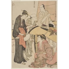 Torii Kiyonaga, 鳥居清長 (Torii Kiyonaga)による浮世絵「The Fifth Month: A Visit to a Temple」