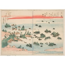 Totoya Hokkei, 魚屋北渓 (Totoya Hokkei)による浮世絵「A Famous Archipelago of Rocky Islets in Sendai」