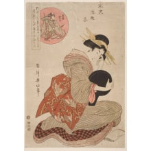 Kikugawa Eizan, 菊川英山 (Kikukawa Eizan 菊川 英山)による浮世絵「Illustration Of An Ode By Narahira」