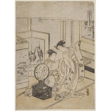 Estampe japonaise "The Autumn Moon of the Kyodai" par Isoda Koryusai, 磯田湖龍齋 (Isoda Koryūsai 磯田 湖龍齋)