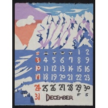 Estampe japonaise "December - Calendar 1978" par Takeshi Nishijima