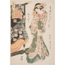 Kikugawa Eizan, 菊川英山 (Kikukawa Eizan 菊川 英山)による浮世絵「The Courtesan Chodayu Of The House Named Okamoto-Ya」