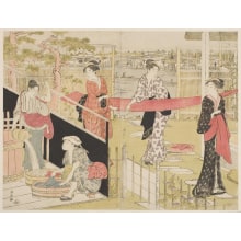 Torii Kiyonaga, 鳥居清長 (Kiyonaga, Torii)による浮世絵「Domestic Occupations」