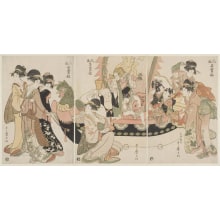 Estampe japonaise "Fanciful Children's Treasure Ship" par Kitagawa Utamaro, 喜多川歌麿 (Kitagawa Utamaro I 喜多川 歌麿)