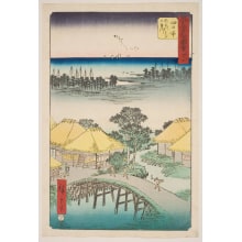 Estampe japonaise "No. 44, Yokkaichi: Nako Bay and the Mie River" par Utagawa Hiroshige, 歌川広重 (Utagawa Hiroshige I 歌川 広重)