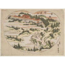 Japanischer Druck "Kyoto Atagoyama" von Utagawa Toyoharu, 歌川豊春 (Utagawa Toyoharu 歌川 豊春)