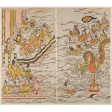 Japanese Print "Picture of Retrieving the Jewel from the Dragon King's Palace" by Sugimura Jihei, 杉村治兵衛 (Sugimura Jihei)
