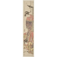 Japanese Print "The Writing Lesson" by Torii Kiyonaga, 鳥居清長 (Torii Kiyonaga)