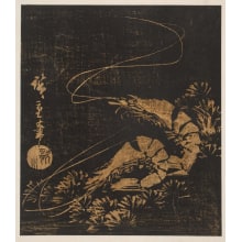 Japanischer Druck "Lobsters and Seaweed" von Utagawa Hiroshige, 歌川広重 (Utagawa Hiroshige I 歌川 広重)
