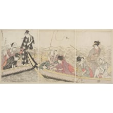 Kitagawa Utamaro, 喜多川歌麿 (Kitagawa Utamaro I 喜多川 歌麿)创作的日本版画《A Fishing Excursion》