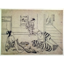 Japanese Print "Bald-Headed Tengu of Kurama Mountain (Kaburo Kurama Tengu)" by Okumura Masanobu, 奥村政信 (Okumura Masanobu 奥村 政信)