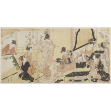 Utagawa Toyohiro, 歌川豊広 (Utagawa Toyohiro 歌川 豊広)による浮世絵「Preparation for the Jomi Festival」