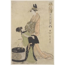 Japanese Print "Tori No Toki" by Kitagawa Utamaro, 喜多川歌麿 (Kitagawa Utamaro I 喜多川 歌麿)