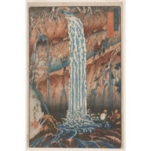 Keisai Eisen, 渓斉英泉 (Keisai Eisen 渓斉 英泉)による浮世絵「The Waterfall Which Can Be Seen From Behind」
