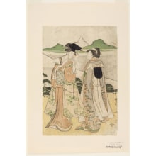 Rekisentei Eiri创作的日本版画《Two Women on The Tōkaidō Highway》
