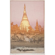 Japanischer Druck "Rangoon" von Yoshida Toshi, 吉田遠志 (Toshi Yoshida)