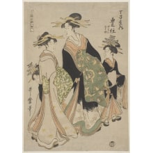 Estampe japonaise "A Tactful Oiran" par Kitagawa Utamaro, 喜多川歌麿 (Kitagawa Utamaro I 喜多川 歌麿)